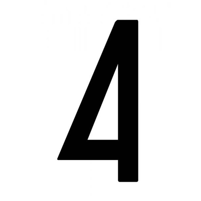 Busta 10 numeri adesivi "4" per targa ripetitrice