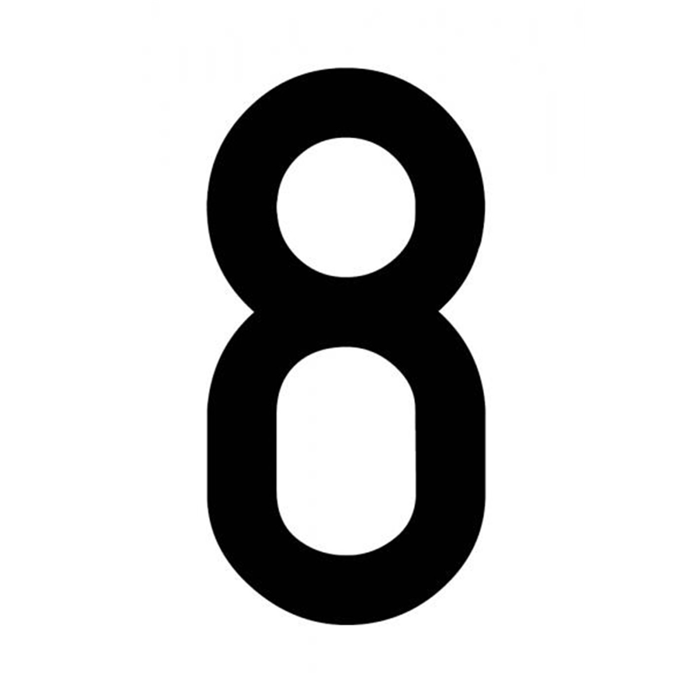 Busta 10 numeri adesivi "8" per targa ripetitrice