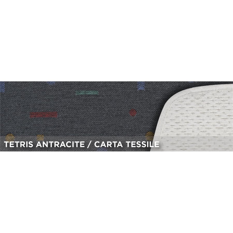 Coprisedile anteriore universale Topfresh cotone tetris antracite/carta tessile