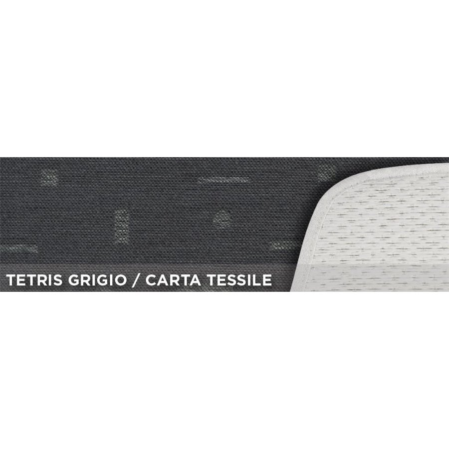 Coprisedile anteriore universale Topfresh cotone tetris grigio/carta tessile