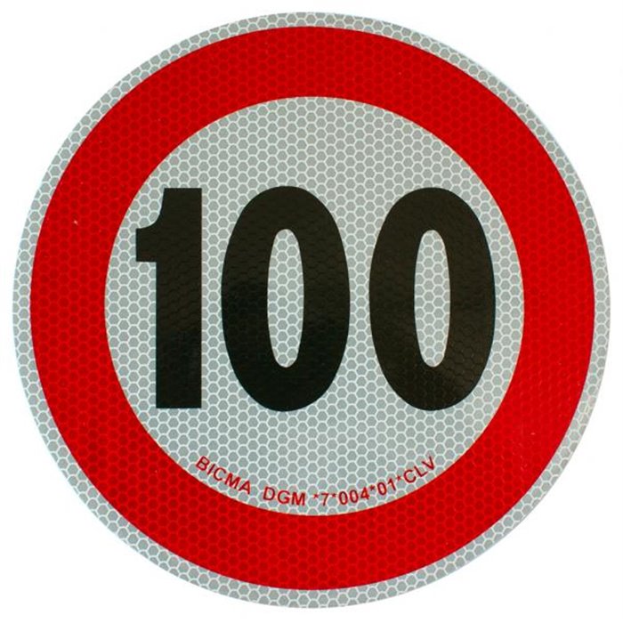 Disco adesivo limite di velocità 100 km