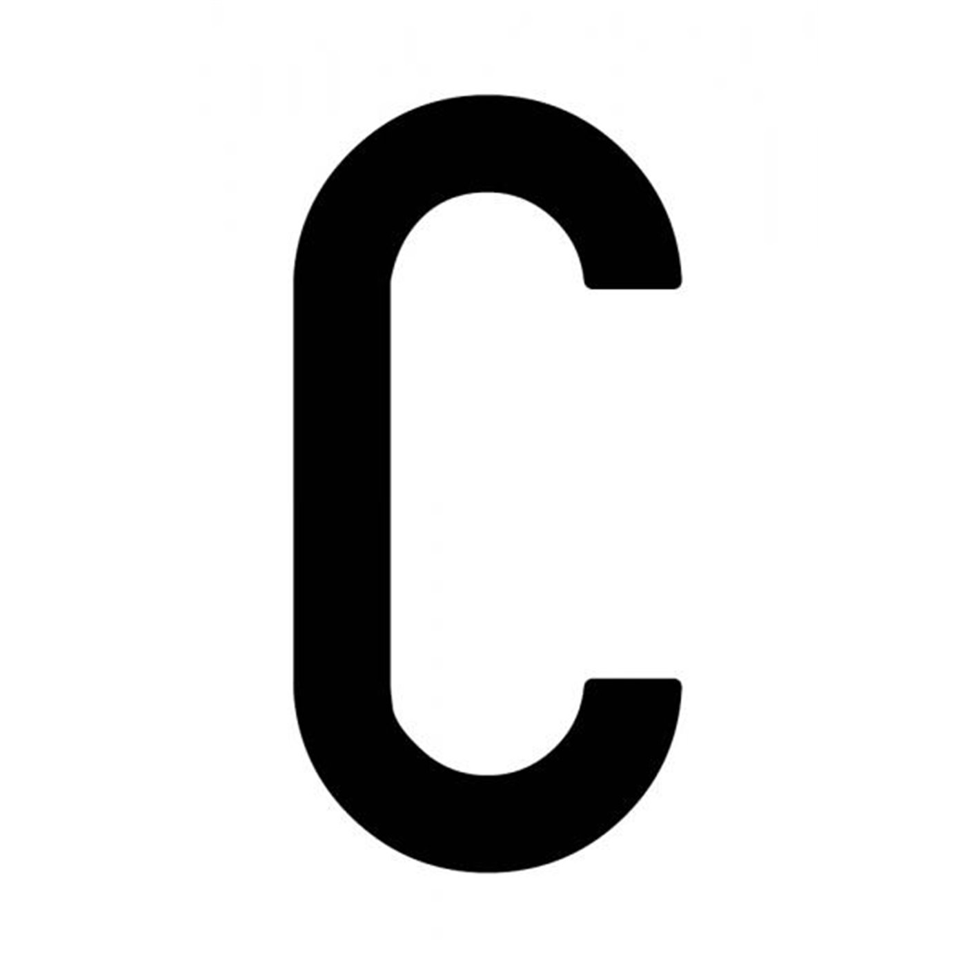 Busta 10 lettere adesive "C" per targa ripetitrice