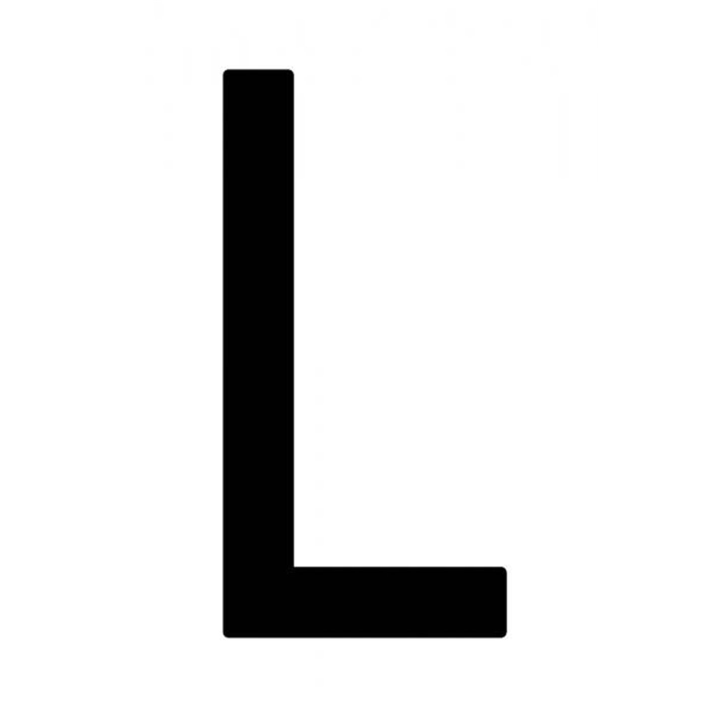 Busta 10 lettere adesive "L" per targa ripetitrice
