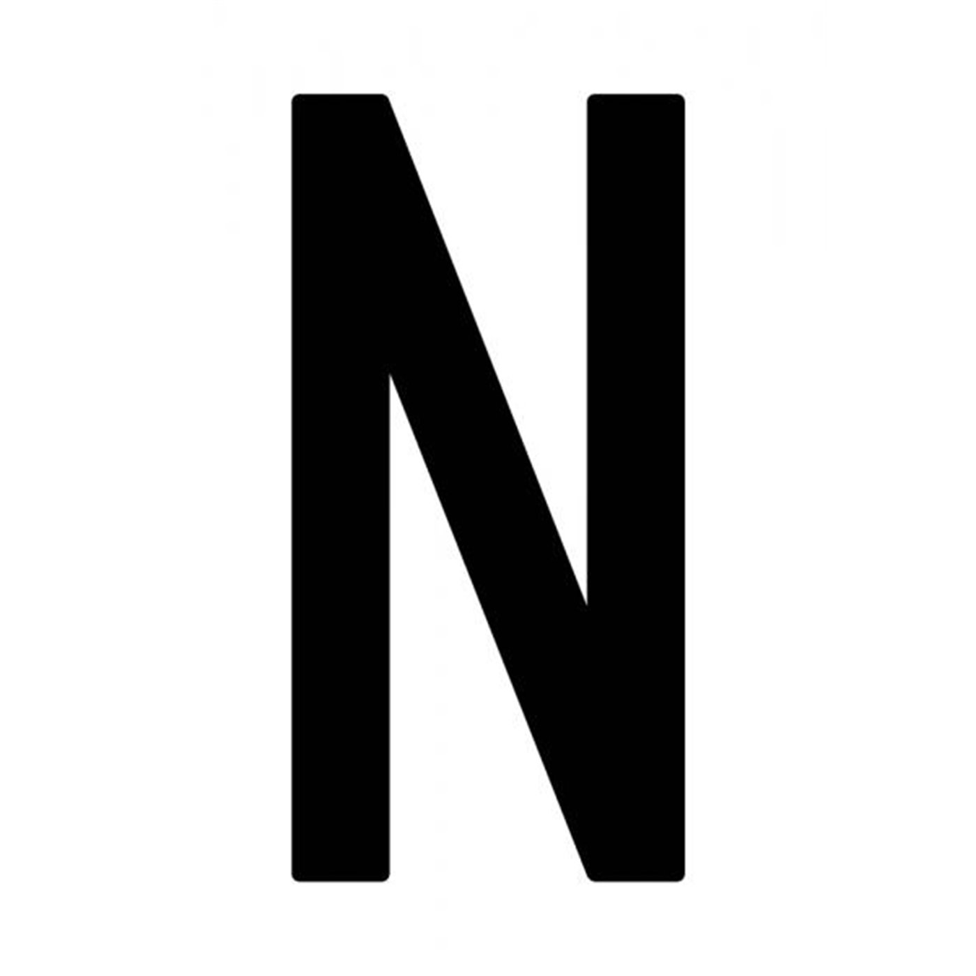 Busta 10 lettere adesive "N" per targa ripetitrice