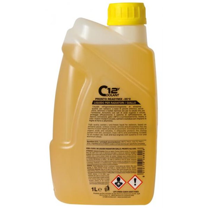Coolant 12Y giallo pronto -35° 1 L