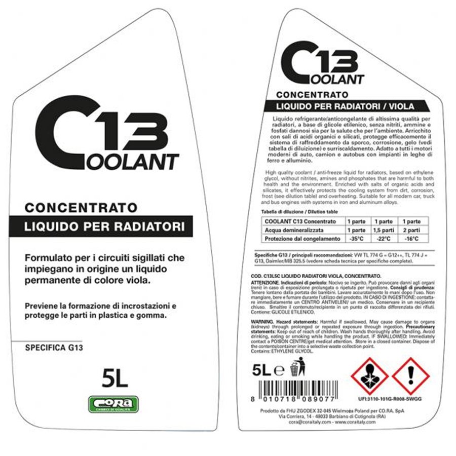 Coolant 13 viola concentrato 5 L