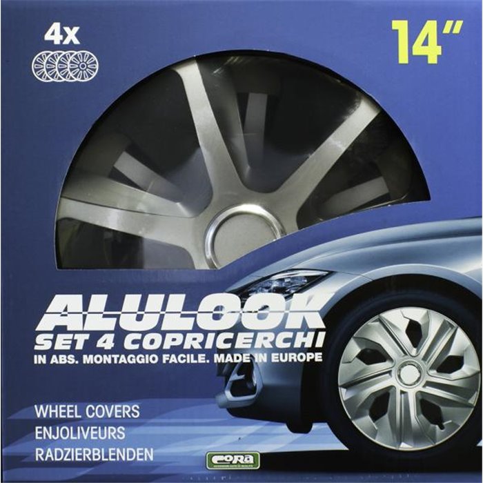 Set 4 copricerchi 14" Alulook Roco Mix