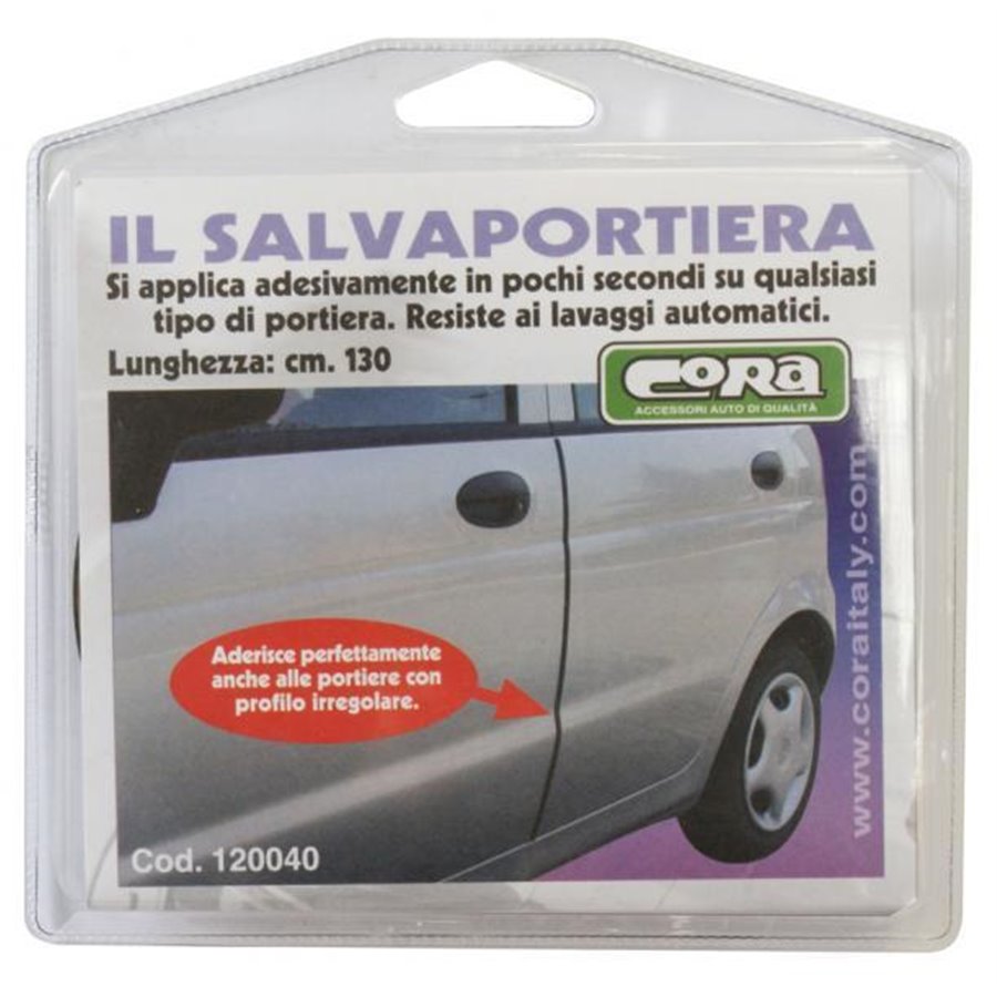 Salvaportiera adesivo nero in rotolo 130 cm