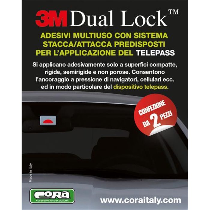 Coppia adesivi multiuso 3M Dual Lock bianchi