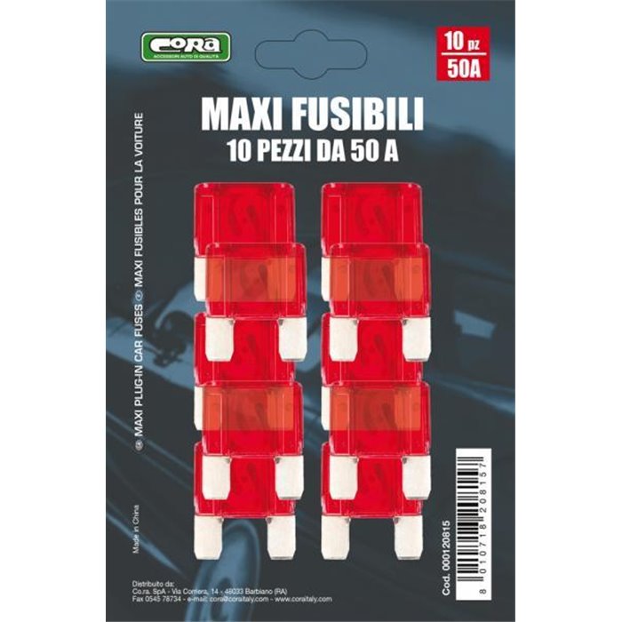 Maxi fusibili 50A 10 pz