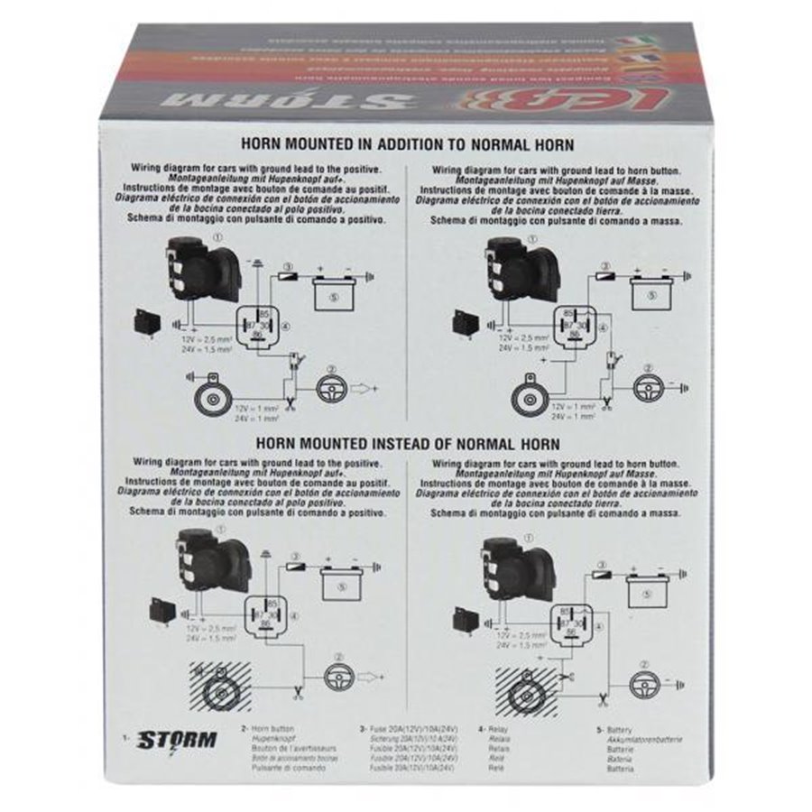 Tromba elettropneumatica bitonale 12V