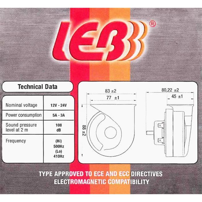 Tromba elettromagnetica TW80/High 12V