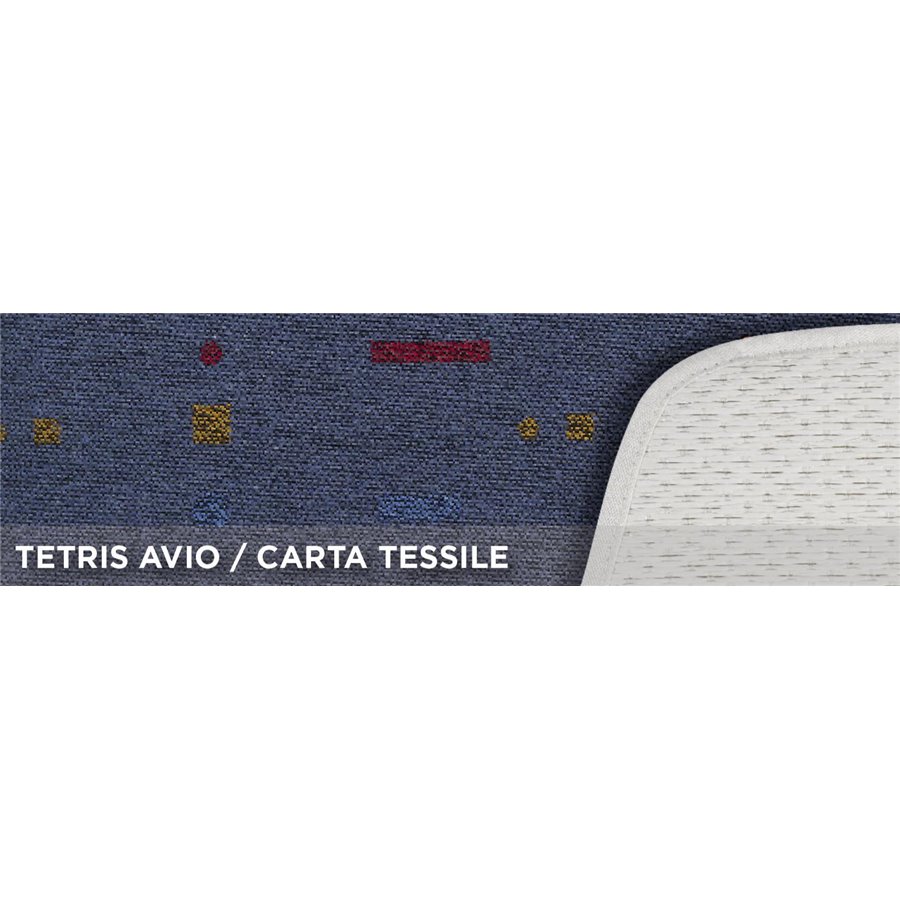 Coprisedili anteriori universali Tanga Doubleface cotone tetris avio/carta tessile