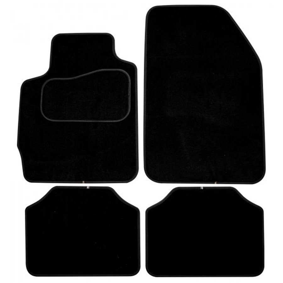 Set 4 tappeti moquette Platinum Velour nero mod. 6