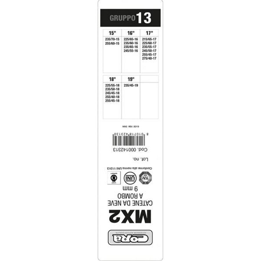 Catene neve automatiche MX2 9 mm gruppo 13