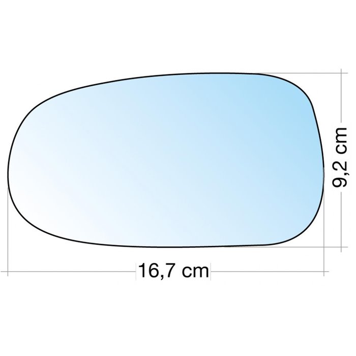 SPECCHIO C/PIASTRA SX AZZ. CURVO TERM. LANCIA LYBRA 99