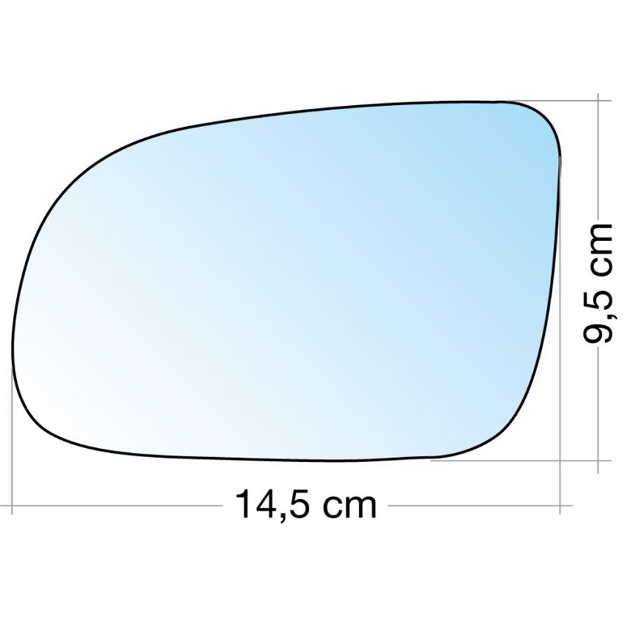 SPECCHIO C/PIASTRA SX CROM. ASF. SEAT AROSA 01-VW LUPO 01, POLO 9901