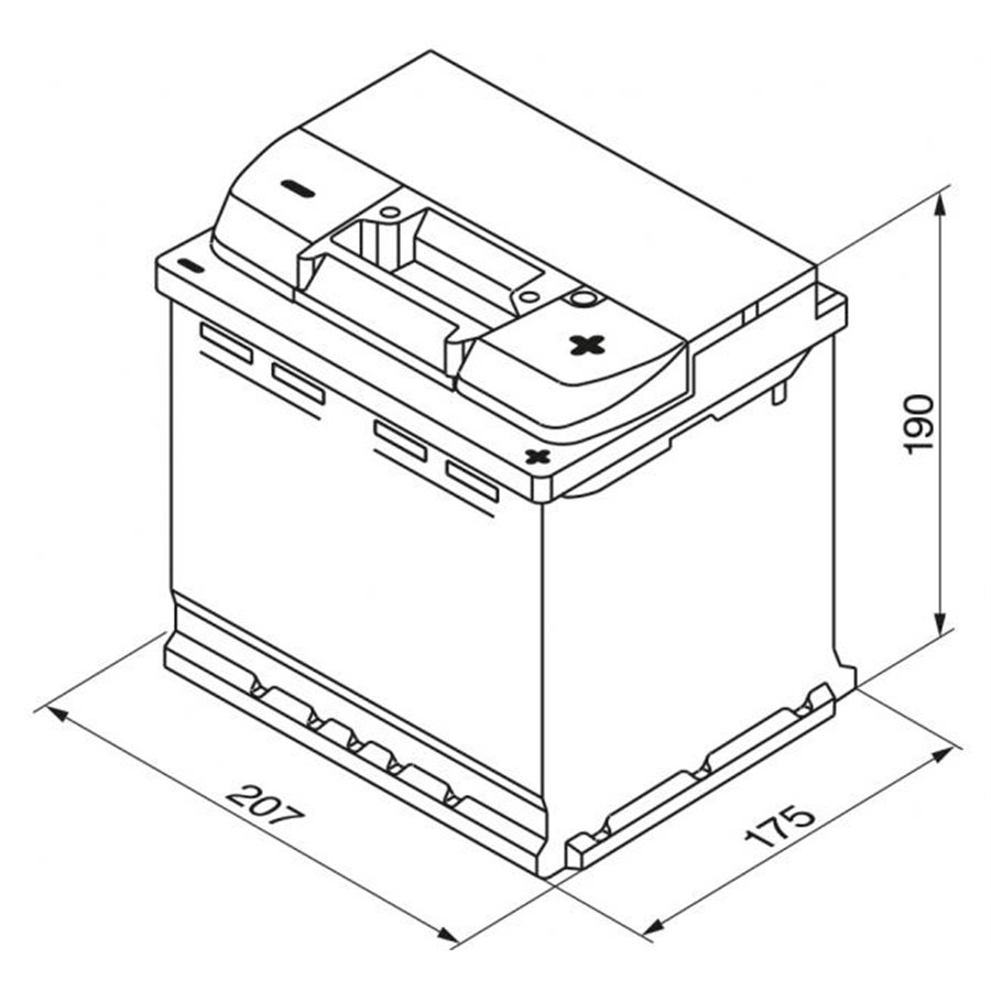 Batteria auto S4 52 Ah