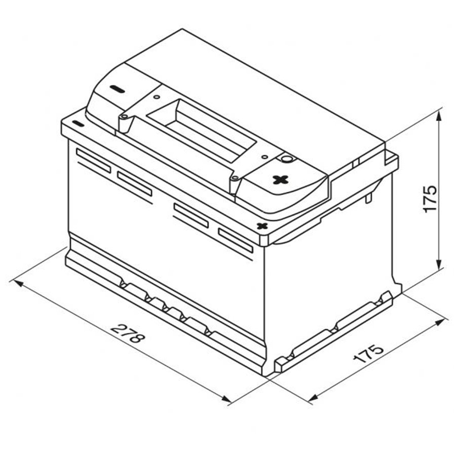 Batteria auto S4 72 Ah