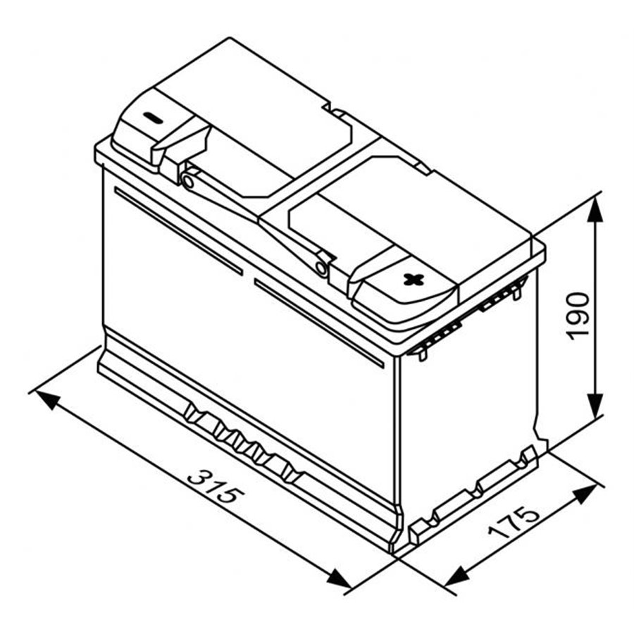 Batteria auto S4 80 Ah