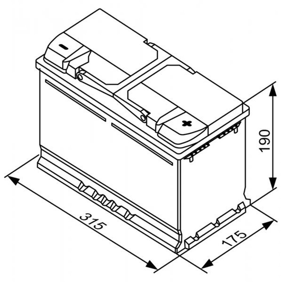 Batteria auto S5A AGM 80 Ah