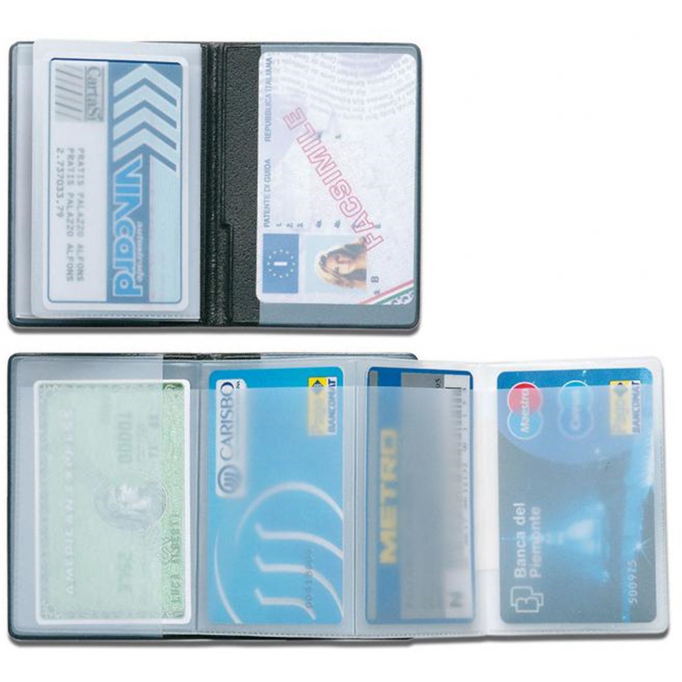 Porta cards in pvc 5 scomparti