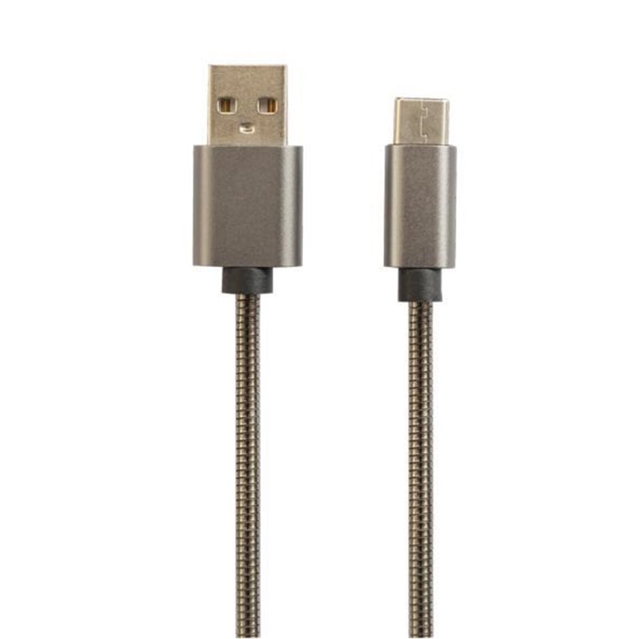 Conf. 10 pz Cavo usb/type-c gray metallo 1 m