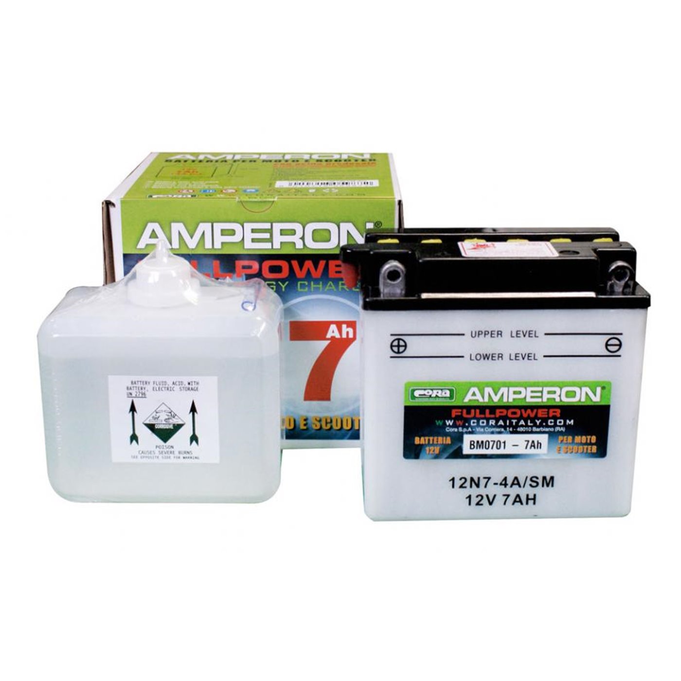 Batteria moto Amperon 12V 7Ah 74A