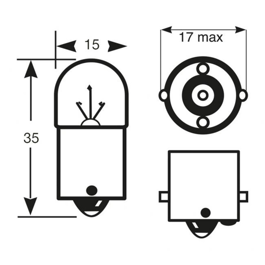 Lampadina 6V 10W R10W