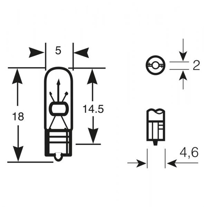 Lampadina 12V 1.2W rossa