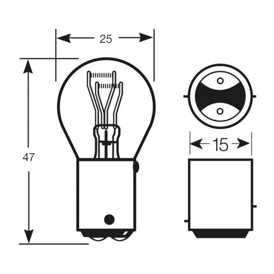 Lampadina Long Life 12V 21/5W P21/5W