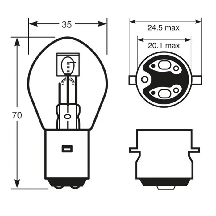 Lampadina 6V 35/35W