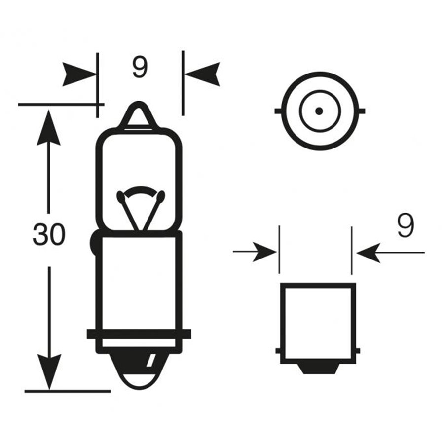 Lampadina 12V 23W gialla