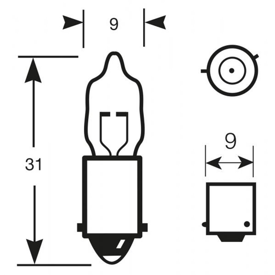 Lampadina alogena 12V 6W H6W