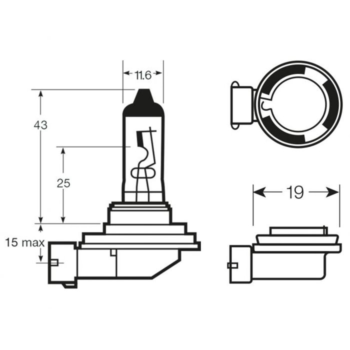 Lampadina 24V 70W H11