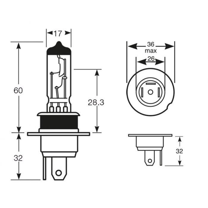 Lampadina 12V 60/55W