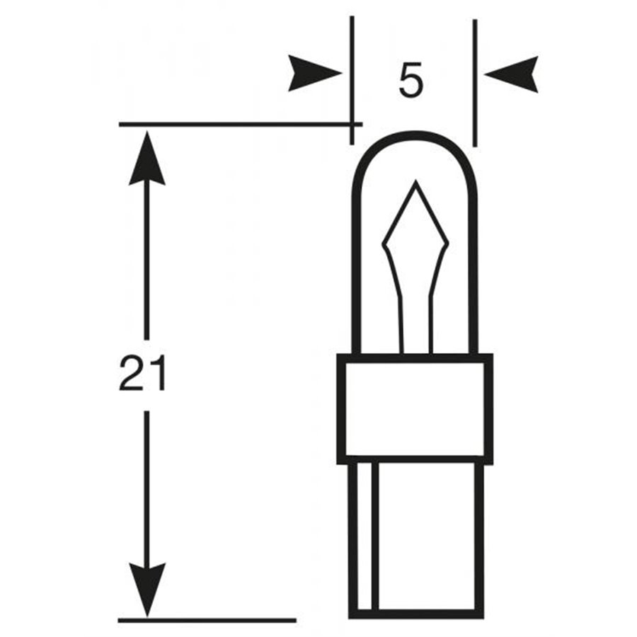 Lampadina 12V 0.5W zoccolo grigio