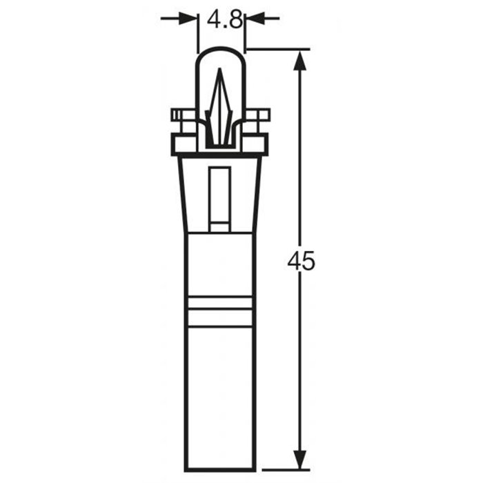 Lampadina 12V 1.2W zoccolo nero