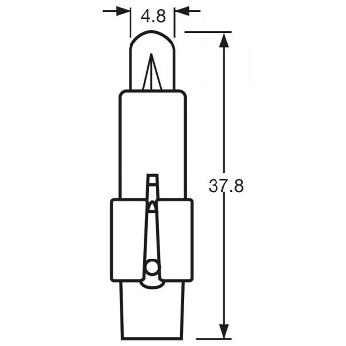 Lampadina 12V 1.2W zoccolo nero