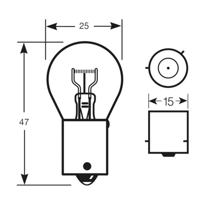 Lampadina 12V 21W PY21W 