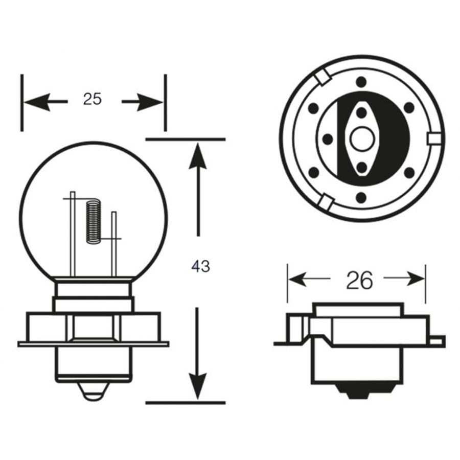 Lampadina 6V 15W S3