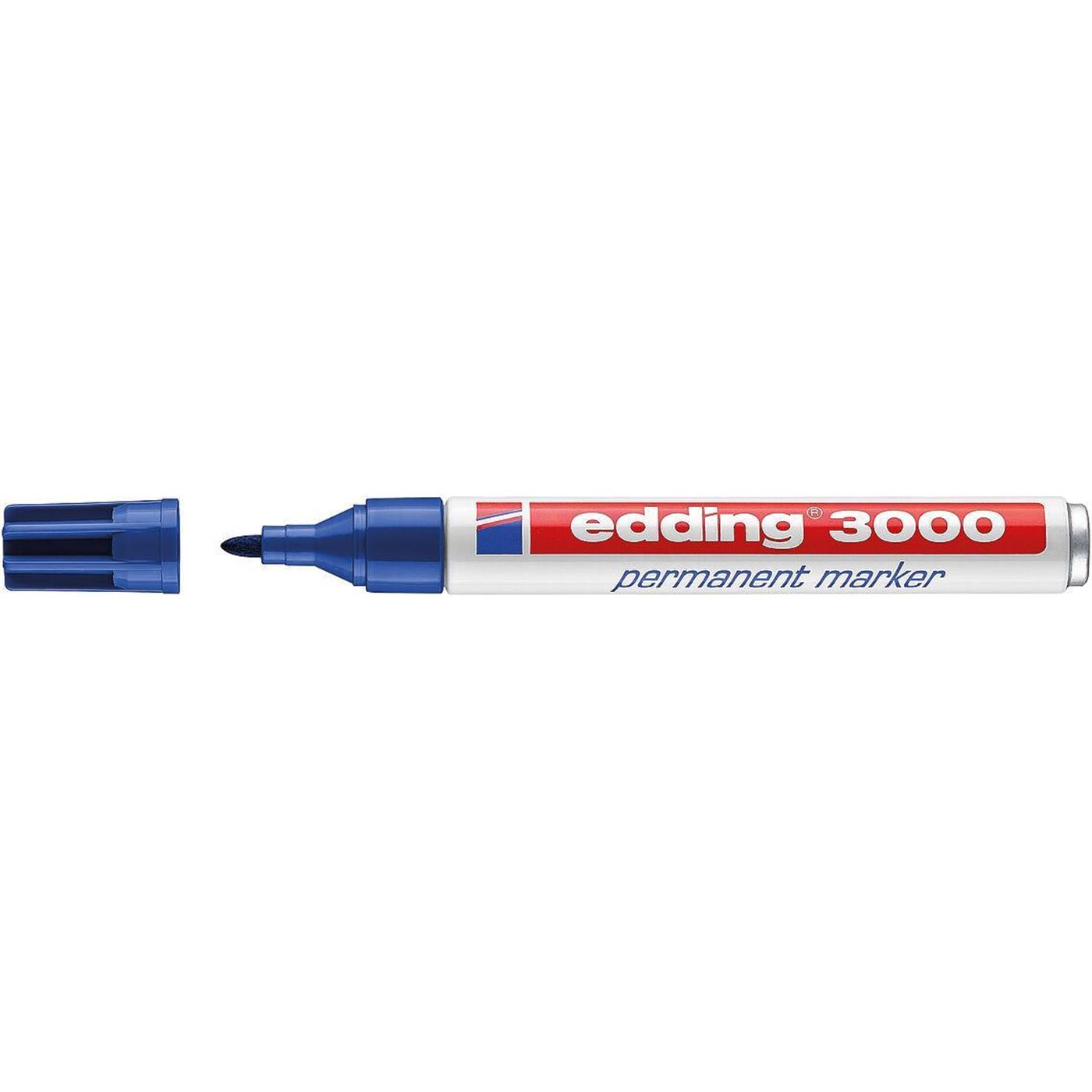 Conf. 10 pennarelli indelebili punta tonda edding 3000 blu