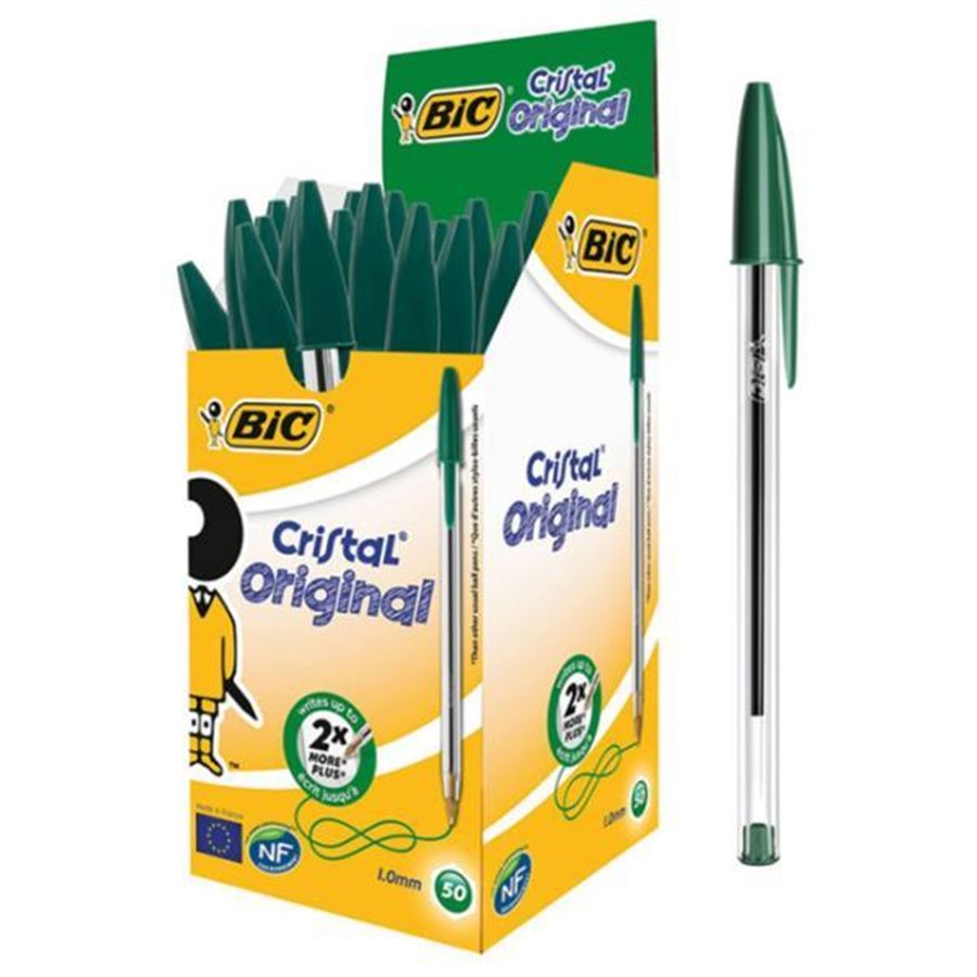 Conf. 50 penne BIC Cristal verde