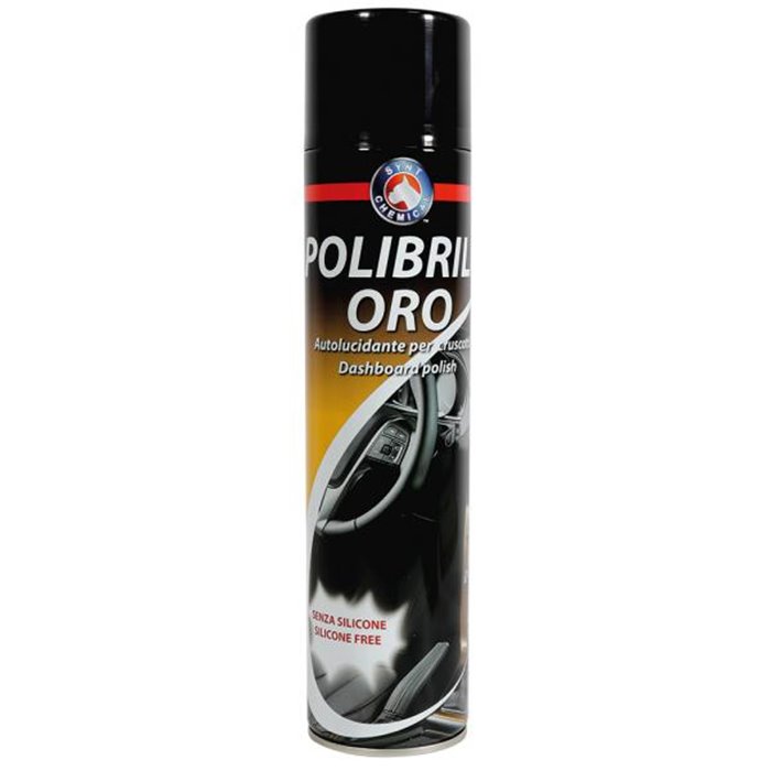 Conf. 12 pz Polibrill Oro lucida cruscotti senza silicone 600 mL