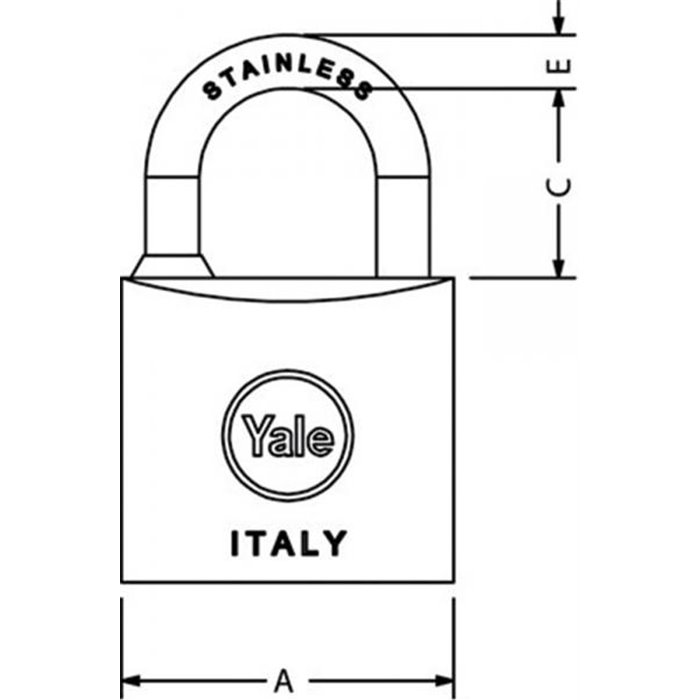 Lucchetto marino 40 mm arco standard