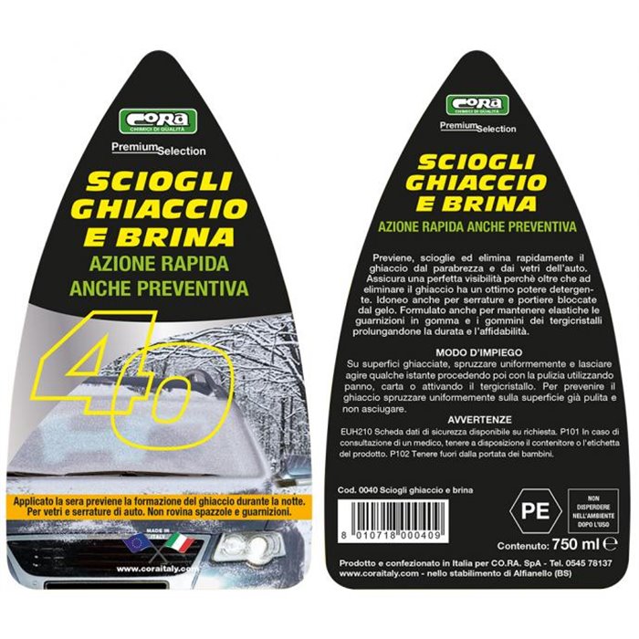 Sciogli ghiaccio e brina 750 mL