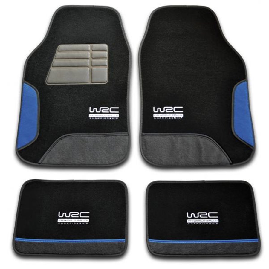 Set 4 tappeti moquette universali Blue Race