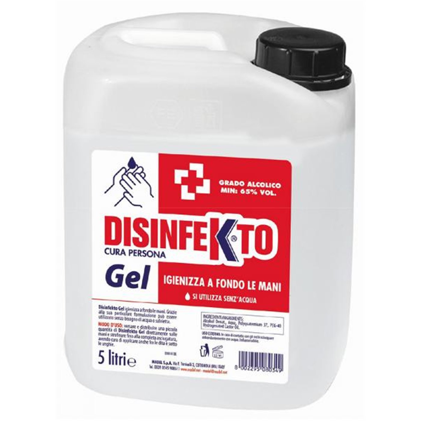 Gel igienizzante mani 5 l