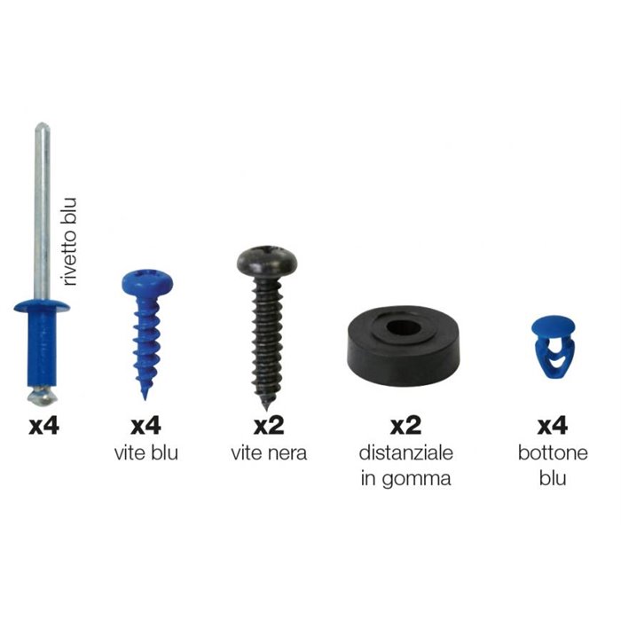 Portatarga anteriore in metallo con kit fissaggio