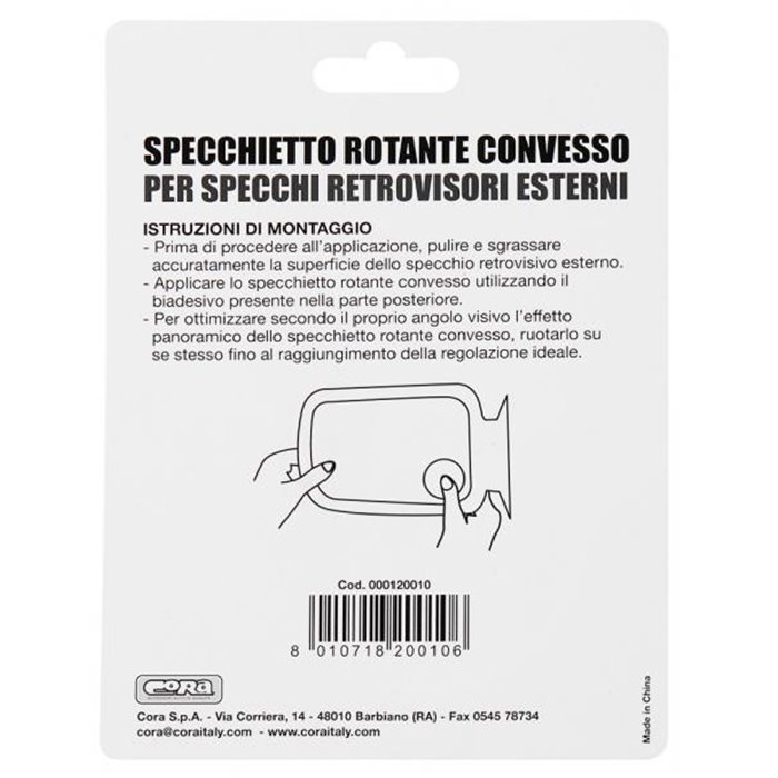 Specchietto rotante convesso per retrovisori esterni